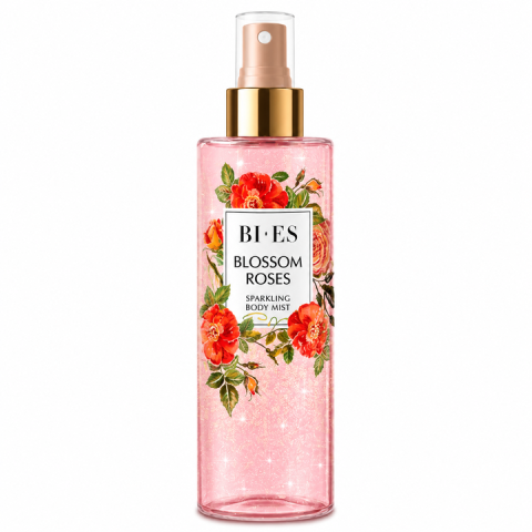 Spray corp - Bi-Es Blossom Roses Spray de Corp cu Sclipici 200 ml