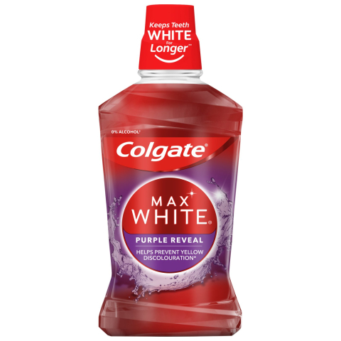 Apa de gura - Colgate Max White Purple Reveal Apa de Gura fara Alcool 500 ml
