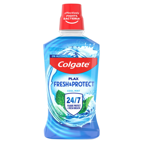 Apa de gura - Colgate Plax Fresh & Protect Cool Mint Apa de Gura fara Alcool 500 ml