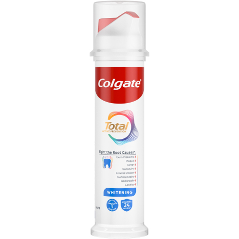 Igiena dentara - Colgate Total Active Prevention Whitening Pasta de Dinti cu Pompa 100 ml