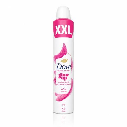 Deodorante femei - Deodorant antiperspirant spray Dove Glow Up editie limitata XXL 300 ml