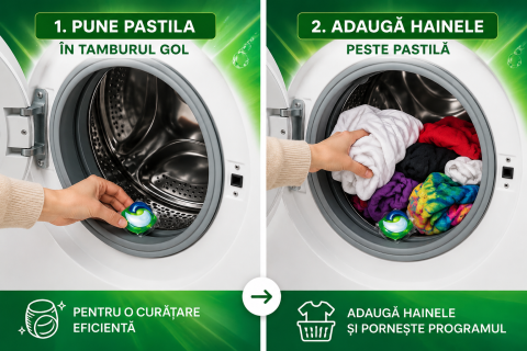 Detergent de rufe capsule Ariel Allin1 PODS Impeccable Stain Removal, 70 Spalari [2]