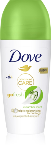 Deodorante femei - Dove Advanced Care Go Fresh Cucumber & Green Tea Antiperspirant Roll-On pentru Femei 50 ml