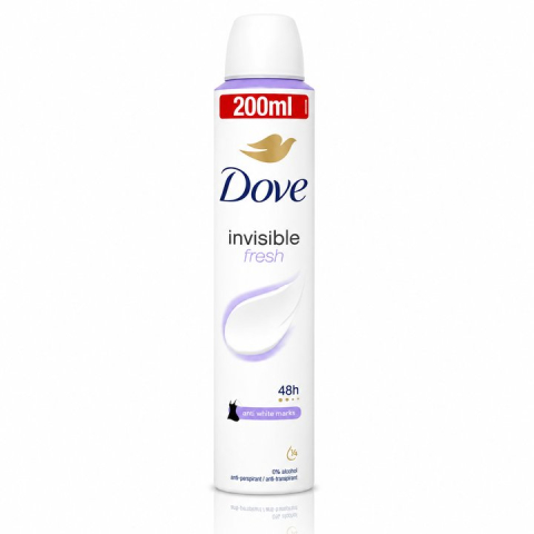 Deodorante femei - Dove Invisible Fresh Antiperspirant Spray Anti Urme Albe 200 ml