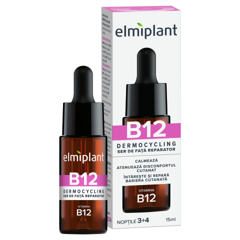 Ingrijire ten - Elmiplant Dermocycling Ser Reparator cu Vitamina B12 15 ml