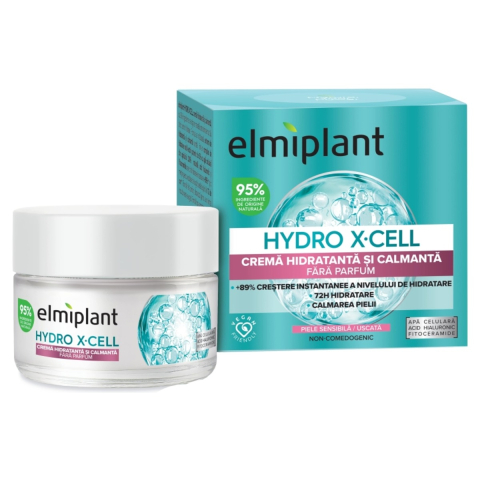 Ingrijire ten - Elmiplant Hydro X-Cell Crema Hidratanta si Calmanta Ten Sensibil Uscat 50 ml