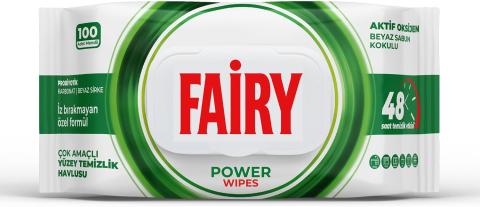 Curatenie - Fairy Power Wipes Servetele Umede Multisuprafete cu Sapun Alb, Otet Alb si Bicarbonat 100 buc
