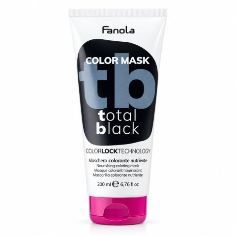 Masca par - Fanola Color Mask Total Black Masca Coloranta Nuantatoare Negru 200 ml