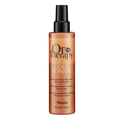 Masca par - Fanola Oro Therapy 24k Gold Bi-Phase Balsam Bifazic Iluminator fara Clatire 200 ml