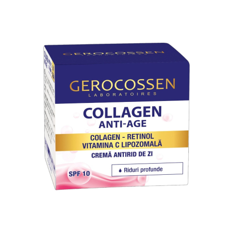 Ingrijire ten - Gerocossen Collagen Anti-Age Crema Antirid de Zi Riduri Profunde SPF 10 50 ml