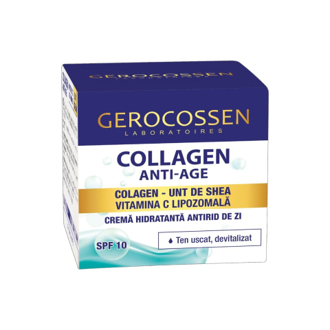 Ingrijire ten - Gerocossen Collagen Anti-Age Crema Hidratanta Antirid de Zi SPF 10 Ten Uscat 50 ml