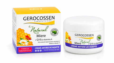 Ingrijire ten - Gerocossen Natural Miere Crema Antirid de Noapte cu Q10 100 ml