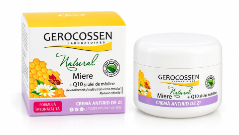Ingrijire ten - Gerocossen Natural Miere Crema Antirid de Zi cu Q10 100 ml