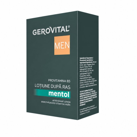 Dupa ras - Gerovital Men Lotiune Dupa Ras cu Mentol si Provitamina B5 100 ml