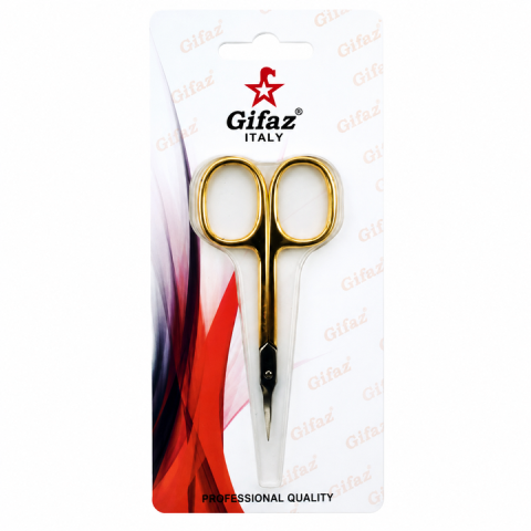 Manichiura - Gifaz Italy Foarfeca Profesionala pentru Cuticule cu Manere Aurite