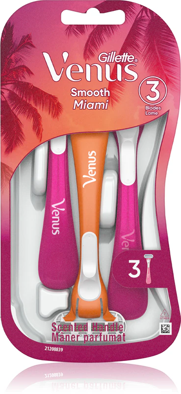 Epilare - depilare - Gillette Venus Smooth Miami Aparate de Ras de Unica Folosinta pentru Femei 3 buc