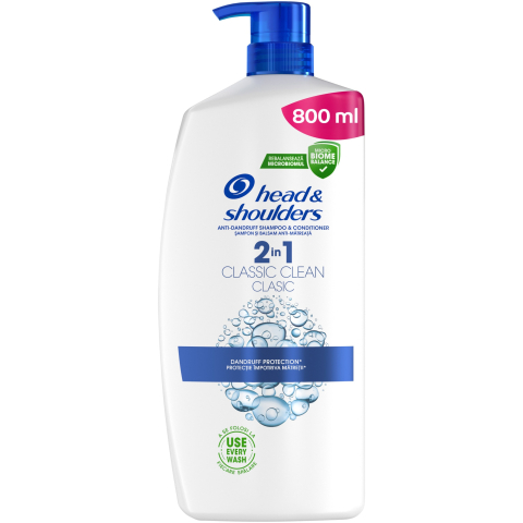Ingrijire par - Head & Shoulders Classic Clean 2in1 Sampon si Balsam Antimatreata 800 ml