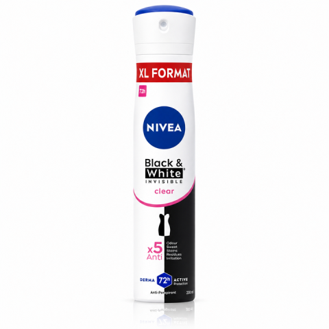 Ingrijire corp - Nivea Black & White Invisible Clear Antiperspirant Spray 200 ml