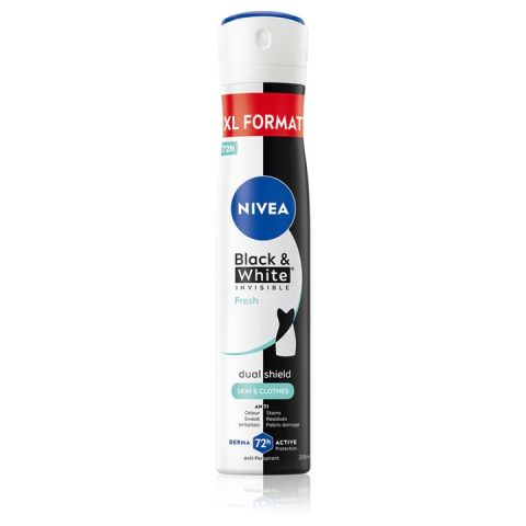 Deodorante femei - Nivea Black & White Invisible Fresh Antiperspirant Spray 200 ml