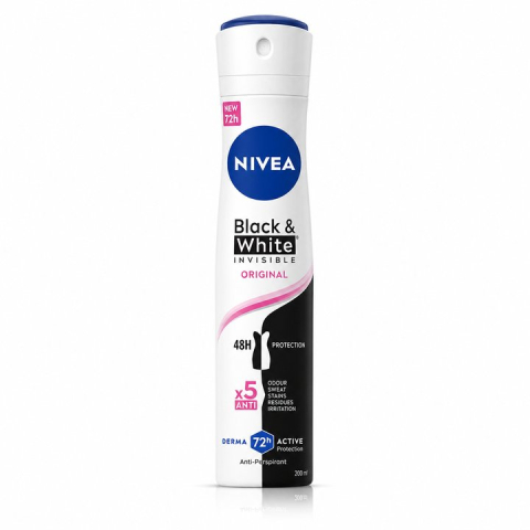Deodorante femei - Nivea Black & White Invisible Original Antiperspirant Spray 200 ml