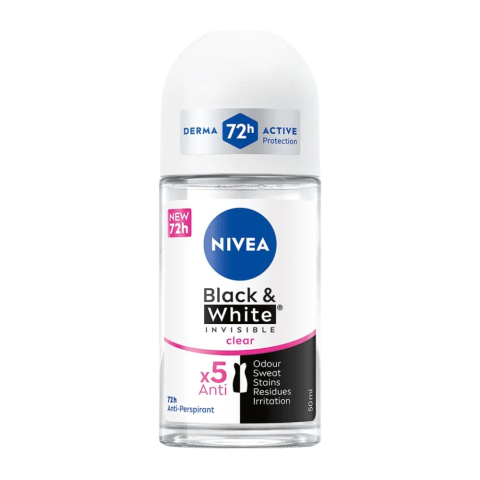 Deodorante femei - Nivea Invisible Black & White Clear Antiperspirant Roll-On pentru Femei 50 ml