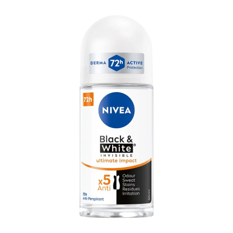 Deodorante femei - Nivea Invisible Black & White Ultimate Impact Antiperspirant Roll-On pentru Femei 50 ml
