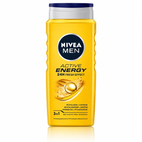 Dus si baie - Nivea Men Active Energy Gel de Dus 3in1 cu Cofeina 500 ml