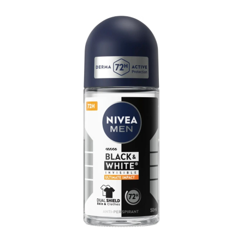Barbati - Nivea Men Black & White Ultimate Impact Deodorant Roll-On pentru Barbati 50 ml