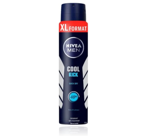 Deodorante - Nivea Men Cool Kick Antiperspirant Spray cu Uscare Rapida 250 ml