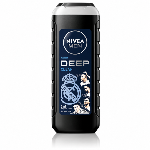 Ingrijire corp - Nivea Men Deep Clean Gel de Dus 3in1 Editie Real Madrid 500 ml