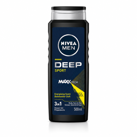 Ingrijire corp - Nivea Men Deep Sport Gel de Dus 3in1 cu Parfum Energizant 500 ml