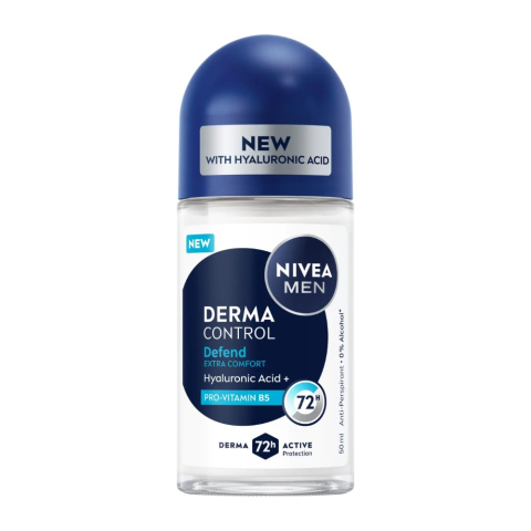 Barbati - Nivea Men Derma Control Defend Antiperspirant Roll-On pentru Barbati 50 ml