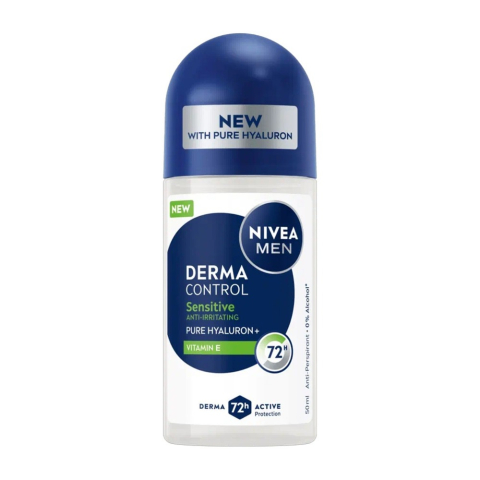 Barbati - Nivea Men Derma Control Sensitive Antiperspirant Roll-On pentru Barbati 50 ml
