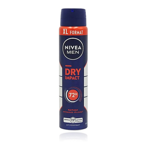 Deodorante - Nivea Men Dry Impact Antiperspirant Spray Dual Protect 250 ml
