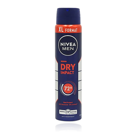 Ingrijire corp - Nivea Men Dry Impact Antiperspirant Spray Dual Protect 250 ml