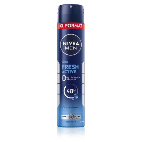 Ingrijire corp - Nivea Men Fresh Active Deodorant Spray 0% Aluminiu 250 ml