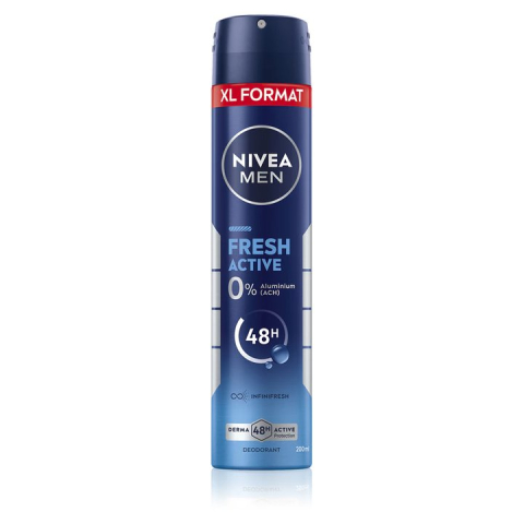 Deodorante - Nivea Men Fresh Active Deodorant Spray 0% Aluminiu 250 ml