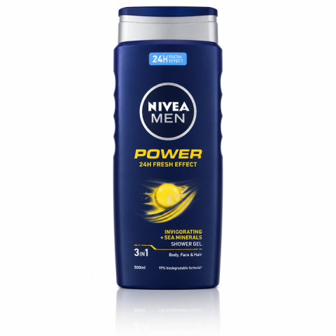 Ingrijire corp - Nivea Men Power Gel de Dus 3in1 cu Complex de Citrice 500 ml