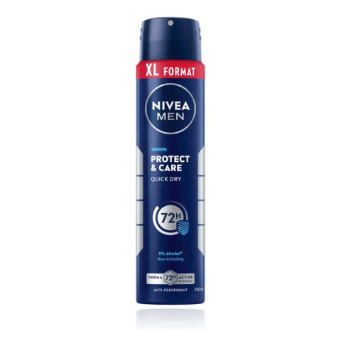 Deodorante - Nivea Men Protect & Care Antiperspirant Spray cu Uscare Rapida 250 ml