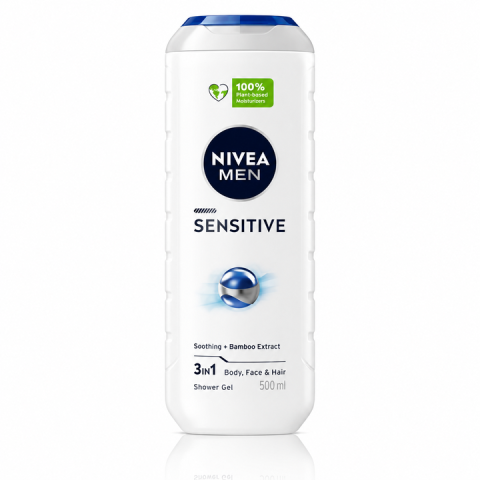 Ingrijire corp - Nivea Men Sensitive Gel de Dus 3in1 cu Extract de Bambus 500 ml