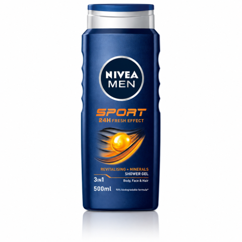 Ingrijire corp - Nivea Men Sport Gel de Dus 3in1 cu Minerale Marine 500 ml