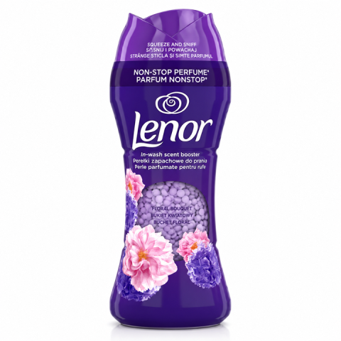 Parfum rufe - Perle parfumate pentru rufe Lenor Amethyst & Floral Bouquet, 495 g