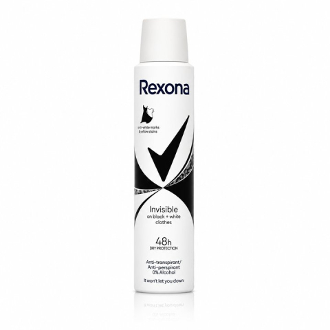 Deodorante femei - Rexona Invisible Black + White Antiperspirant Spray 48h 150 ml