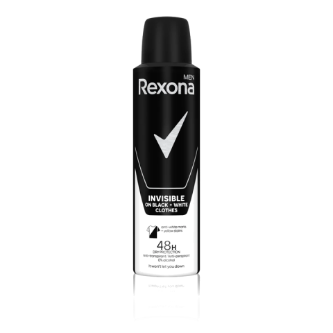 Ingrijire corp - Rexona Men Invisible Black + White Antiperspirant Spray 48h 150 ml