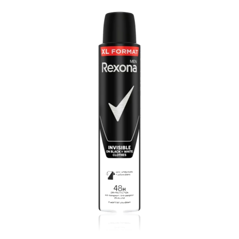 Ingrijire corp - Rexona Men Invisible Black + White Antiperspirant Spray 48h 200 ml