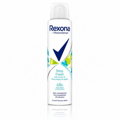 Deodorante femei - Rexona Stay Fresh Blue Poppy & Apple Antiperspirant Spray 48h 150 ml