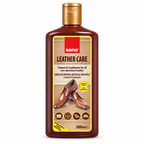 Curatenie - Sano Leather Care Emulsie pentru Curatarea si Ingrijirea Articolelor din Piele 500 ml