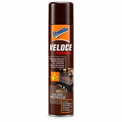 Solutie curatat mobila - Strabilia Veloce Mobili Spray Lustruire Mobila cu Parfum de Lamaie 400 ml