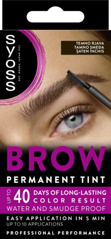 Sprancene - Syoss Brow Permanent Tint Vopsea de Sprancene Saten Inchis