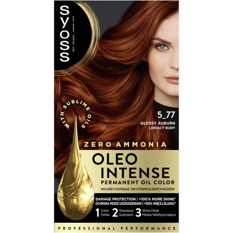 Ingrijire par - Syoss Oleo Intense 5-77 Vopsea de Par Permanenta fara Amoniac Aramiu Stralucitor